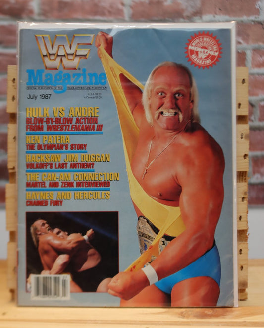 Original WWF WWE Vintage Wrestling Magazine Hulk Hogan (July 1987)