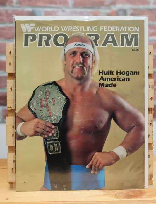 Original WWF WWE Vintage Wrestling Magazine Program Hulk Hogan (Spring 1984)