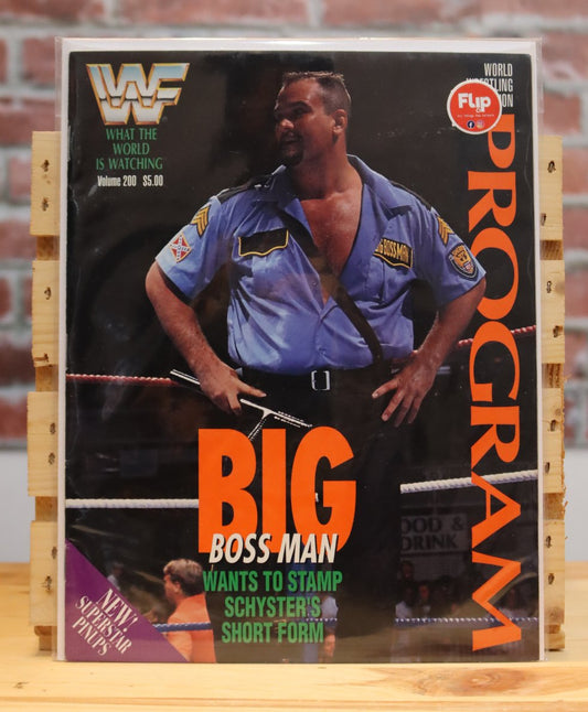 Original WWF WWE Vintage Wrestling Magazine Program Big Bossman (1992)