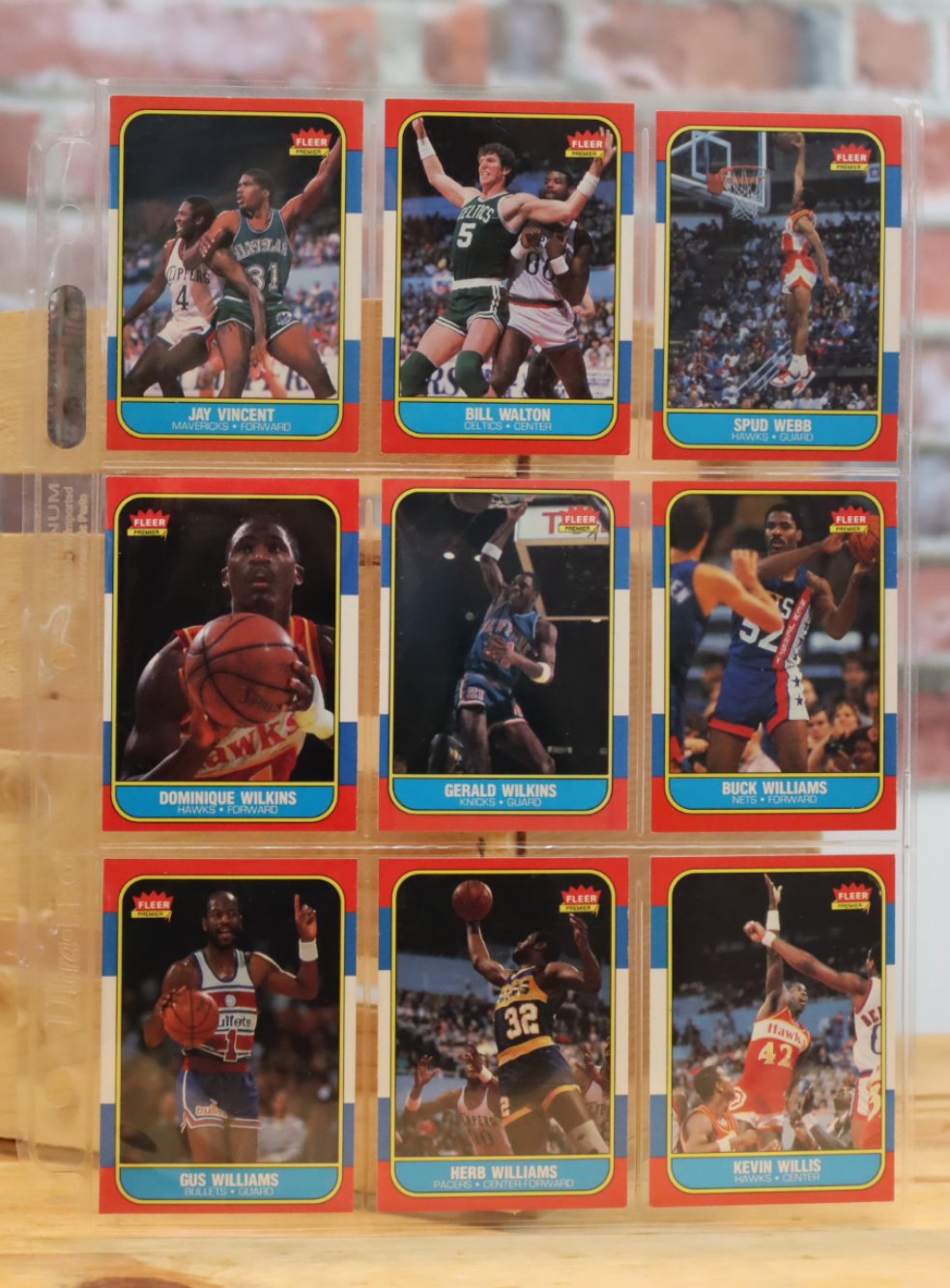 1986 Fleer Basketball Set Complete Including Michael Jordan Rookie Card, Stickers