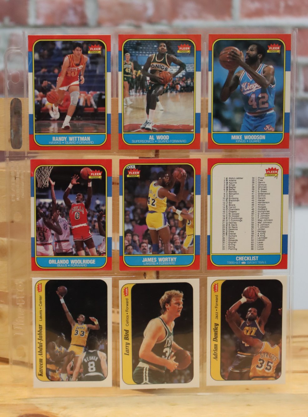 1986 Fleer Basketball Set Complete Including Michael Jordan Rookie Card, Stickers