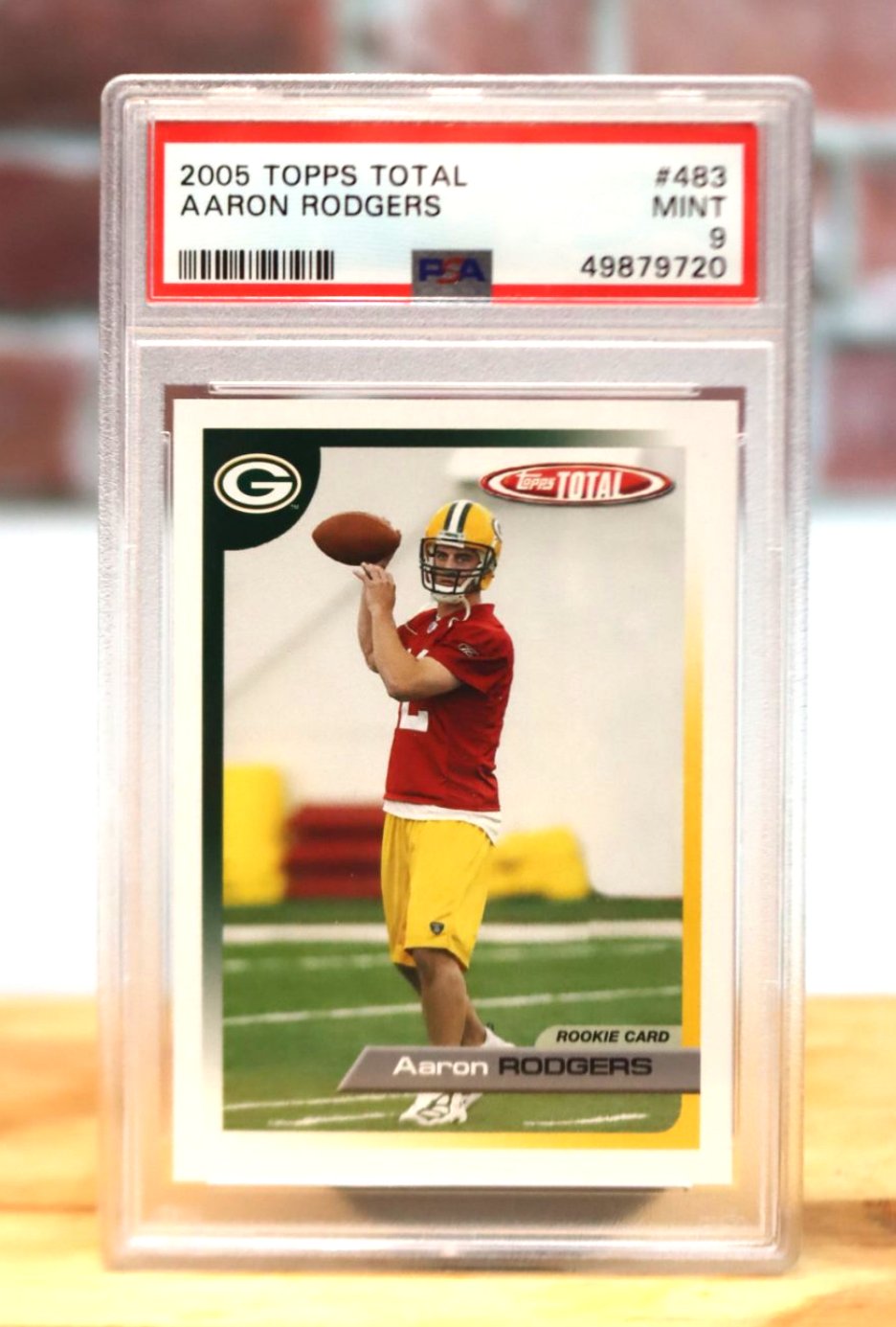 2005 Topps Total Aaron Rodgers Rookie Card PSA 9
