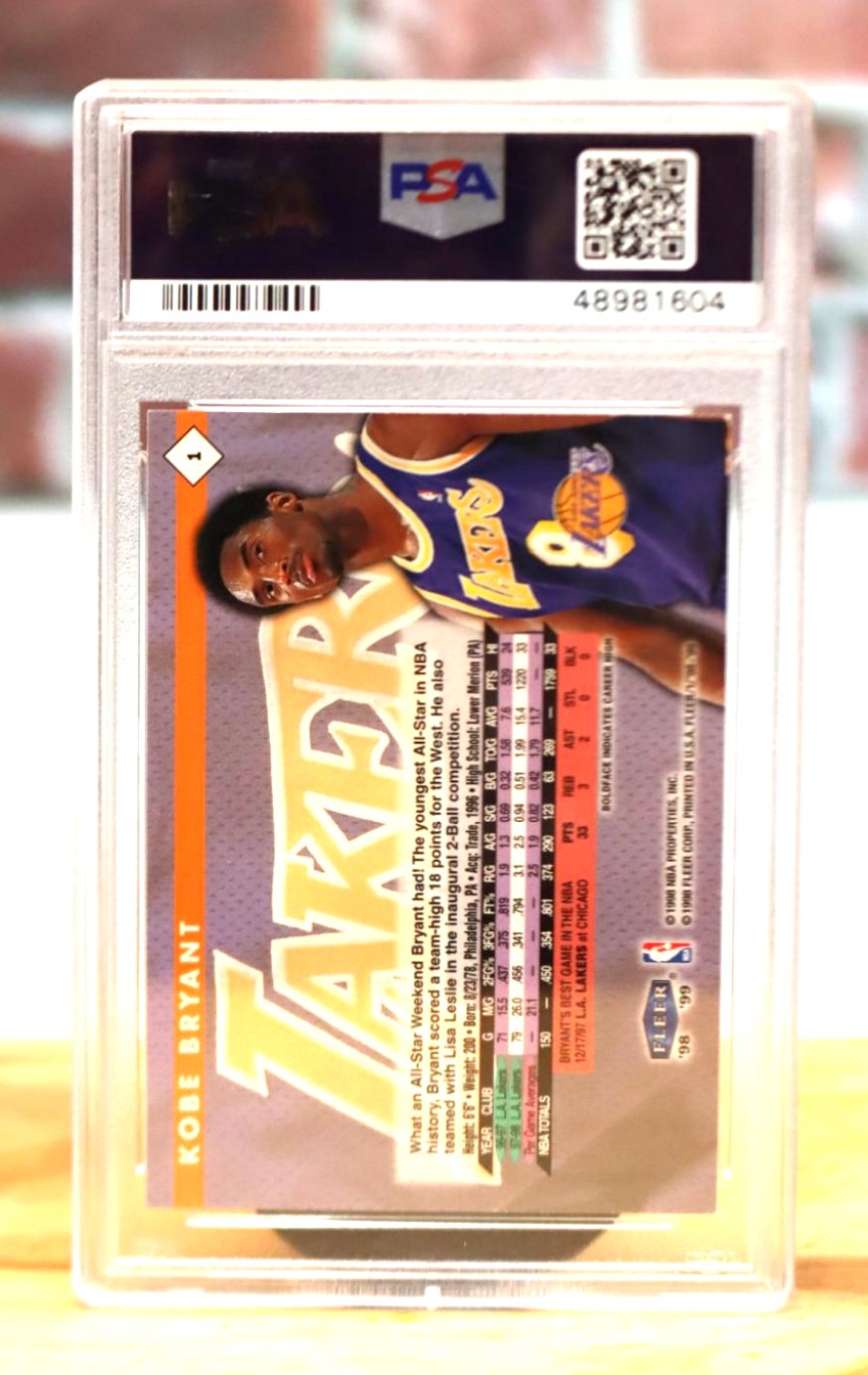 1998 Fleer Kobe Bryant Card #1 Michael Jordan Appearance