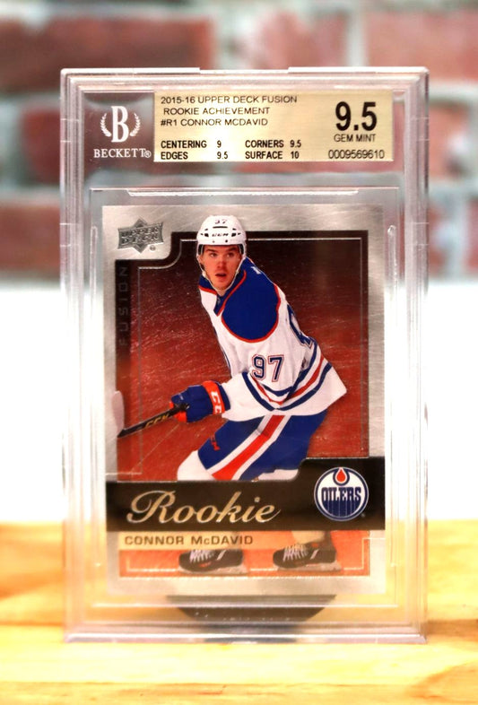 2015/15 Upper Deck Fusion Connor McDavid Rookie Card BGS 9.5