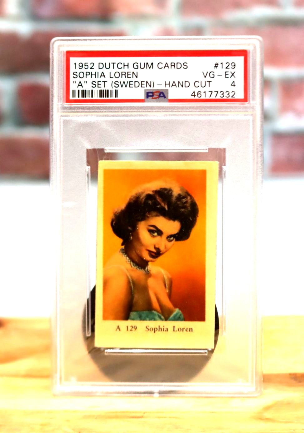 1952 Dutch Gum Sophia Loren Rookie Card PSA 4