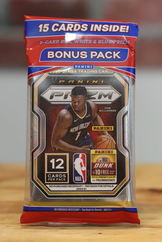 2020/21 Panini Prizm Basketball Cards Cello Fat Pack (12 Cards)