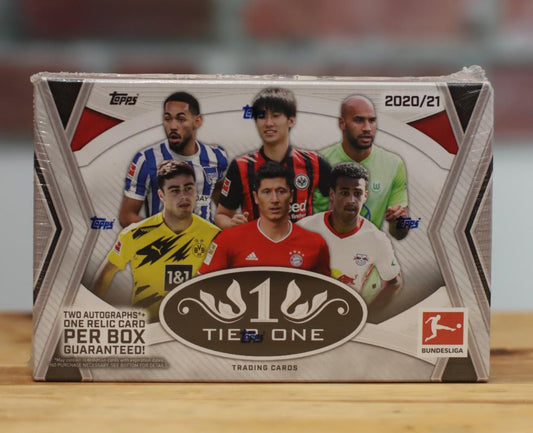 2020/21 Topps Tier One Bundesliga Soccer Cards Hobby Wax Box (2 Autographs Guaranteed)