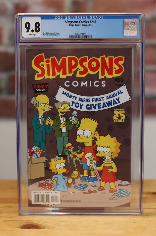 The Simpsons Graded CGC 9.8 Bongo Comic Book