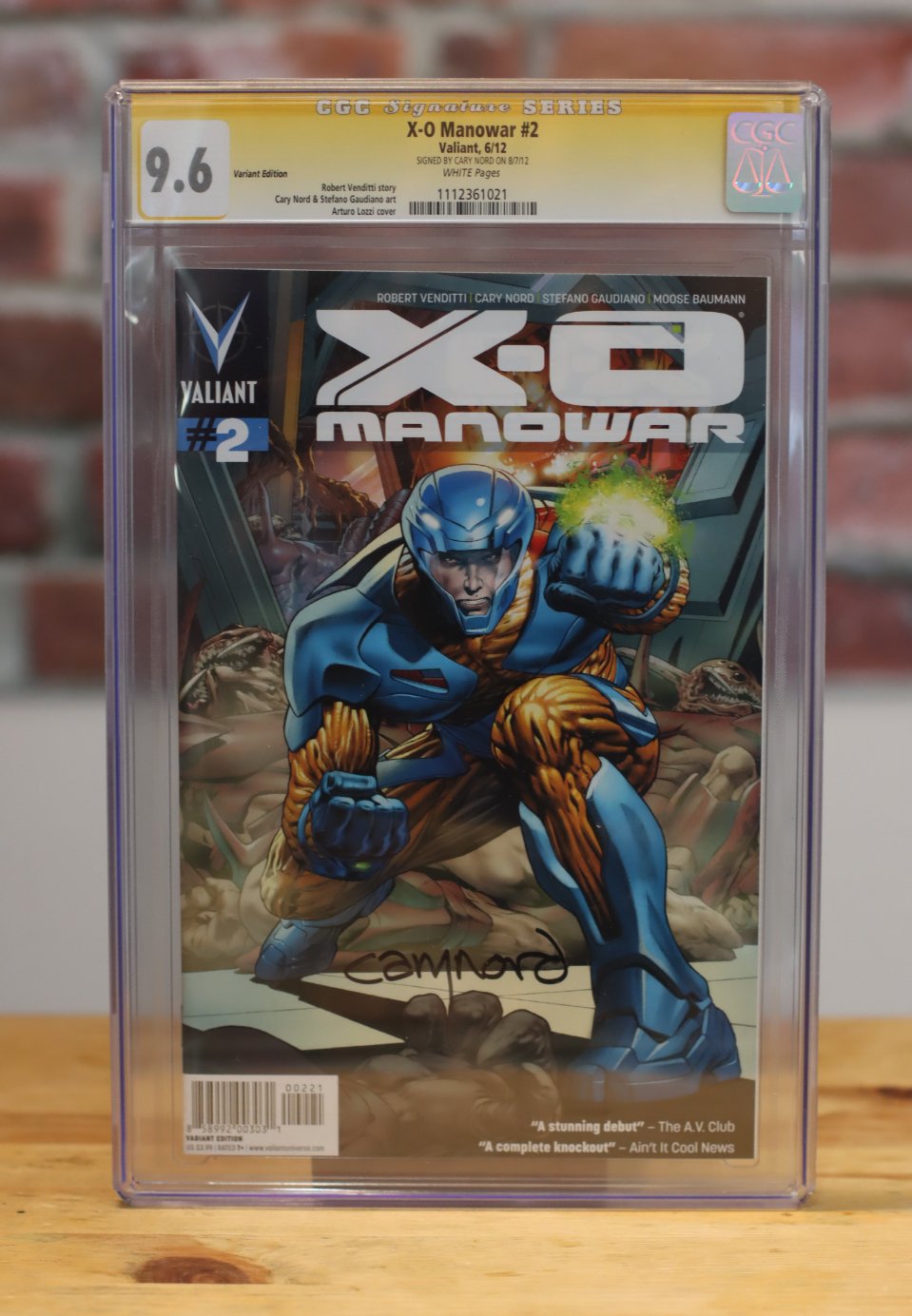 X-O Manowar #2 Graded CGC 9.6 Valiant Comic Book Signature Series