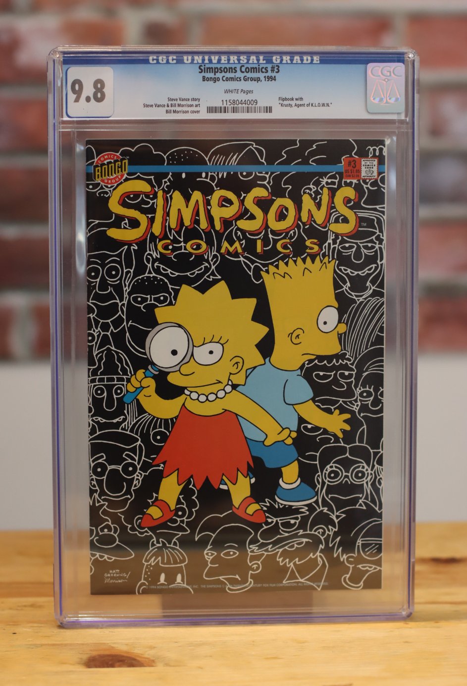 The Simpsons #3 Graded CGC 9.8 Bongo Comic Book Krusty Agent of K.L.O.W.N.