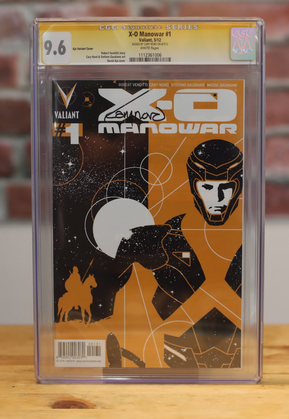 X-O Manowar #1 Graded CGC 9.6 Valiant Comic Book Signature Series