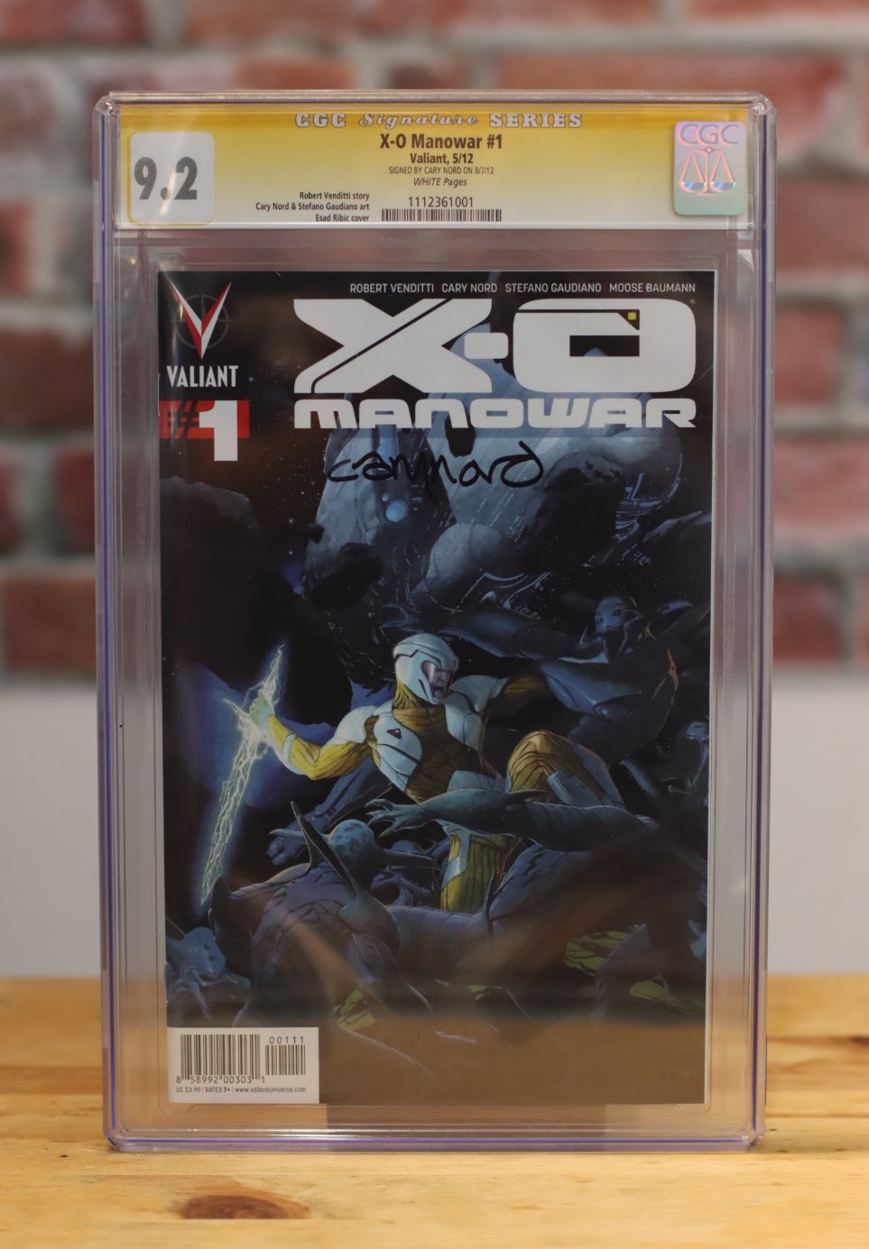 X-O Manowar #1 Graded CGC 9.2 Comic Book Signature Series Cary Nord