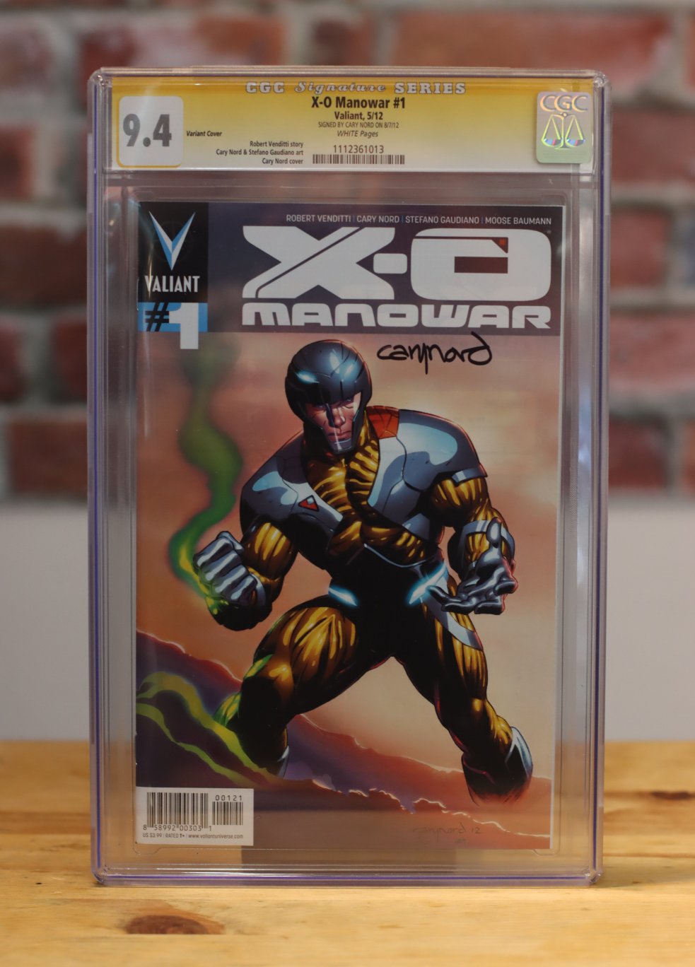 X-O Manowar #1 Graded CGC 9.4 Comic Book Signature Series Cary Nord