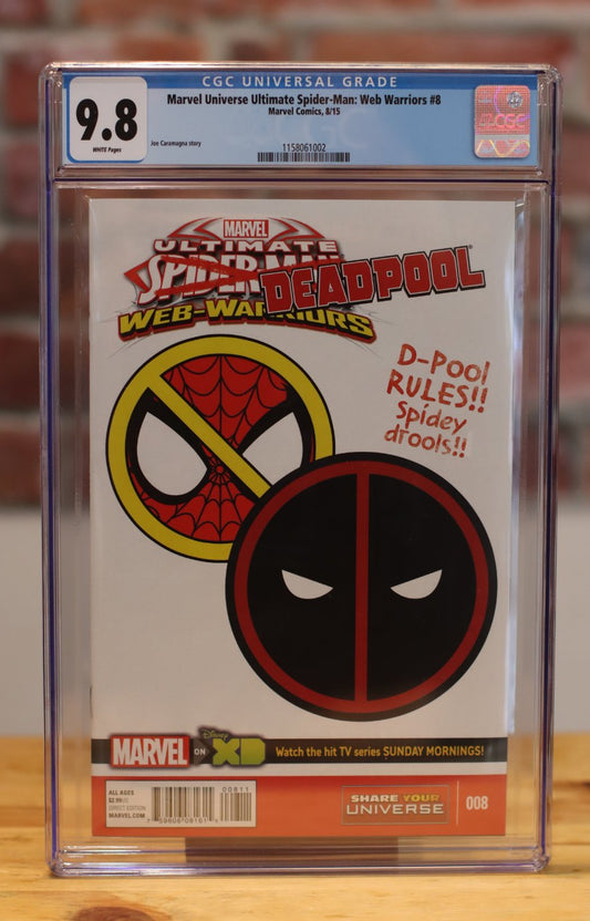 Marvel Universe: Ultimate Spider-Man Web Warriors #8 Deadpool Graded CGC 9.8 Marvel Comic Book