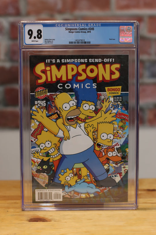 The Simpson #245 Graded CGC 9.8 Bongo Comic Book Final Issue