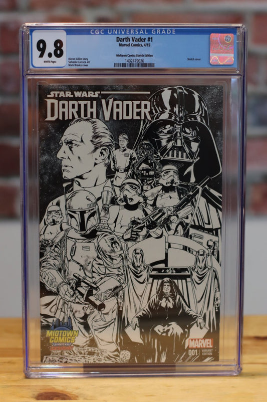 Darth Vader #1 Graded CGC 9.8 Marvel Comic Book Star Wars Midtown Sketch Cover Exclusive