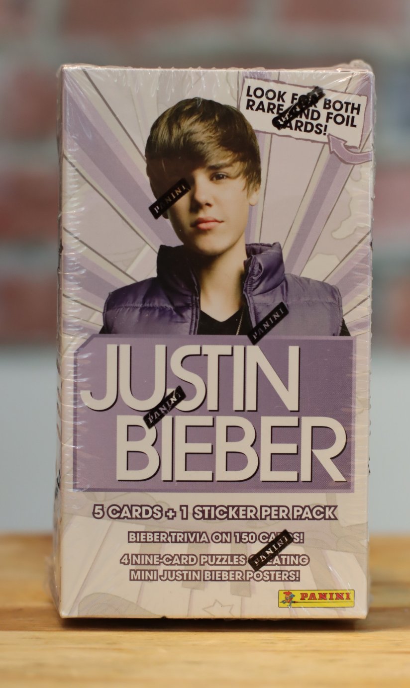 2010 Panini Justin Bieber Music Cards Stickers Blaster Box (9 Packs) Look For Drake Rookie Card!