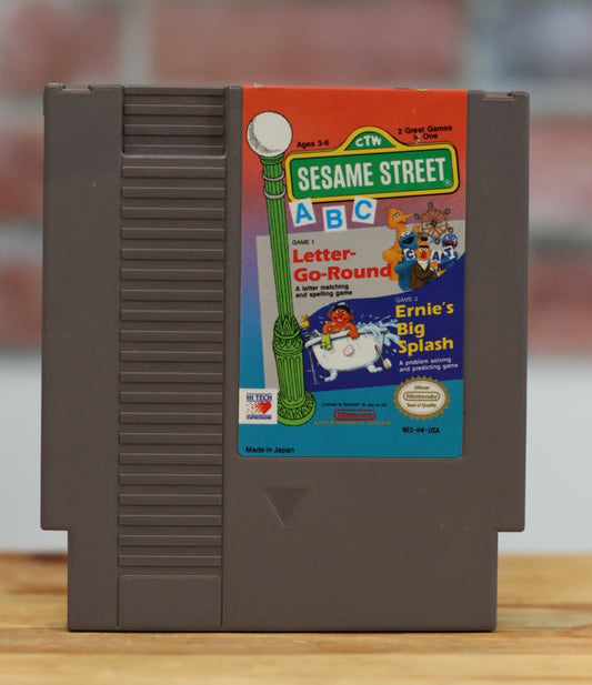 Sesame Street Letter Go Round Original NES Nintendo Video Game Tested