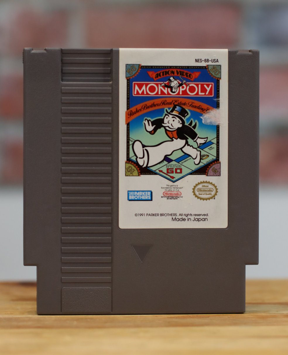 Action Video Monopoly Original NES Nintendo Video Game Tested