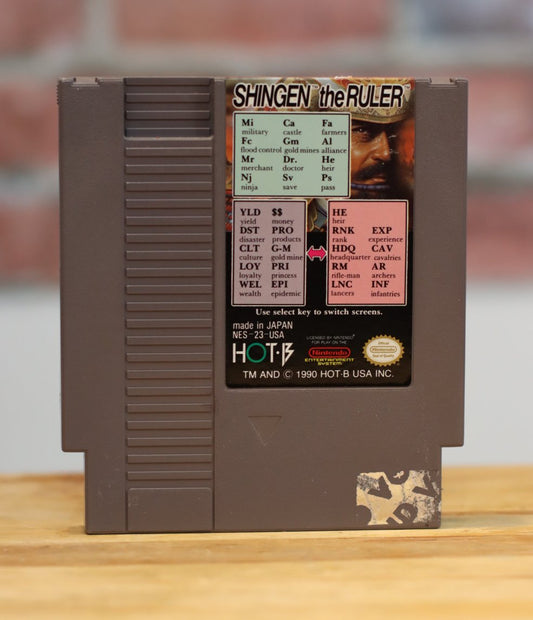 Shingen The Ruler Original NES Nintendo Video Game Tested