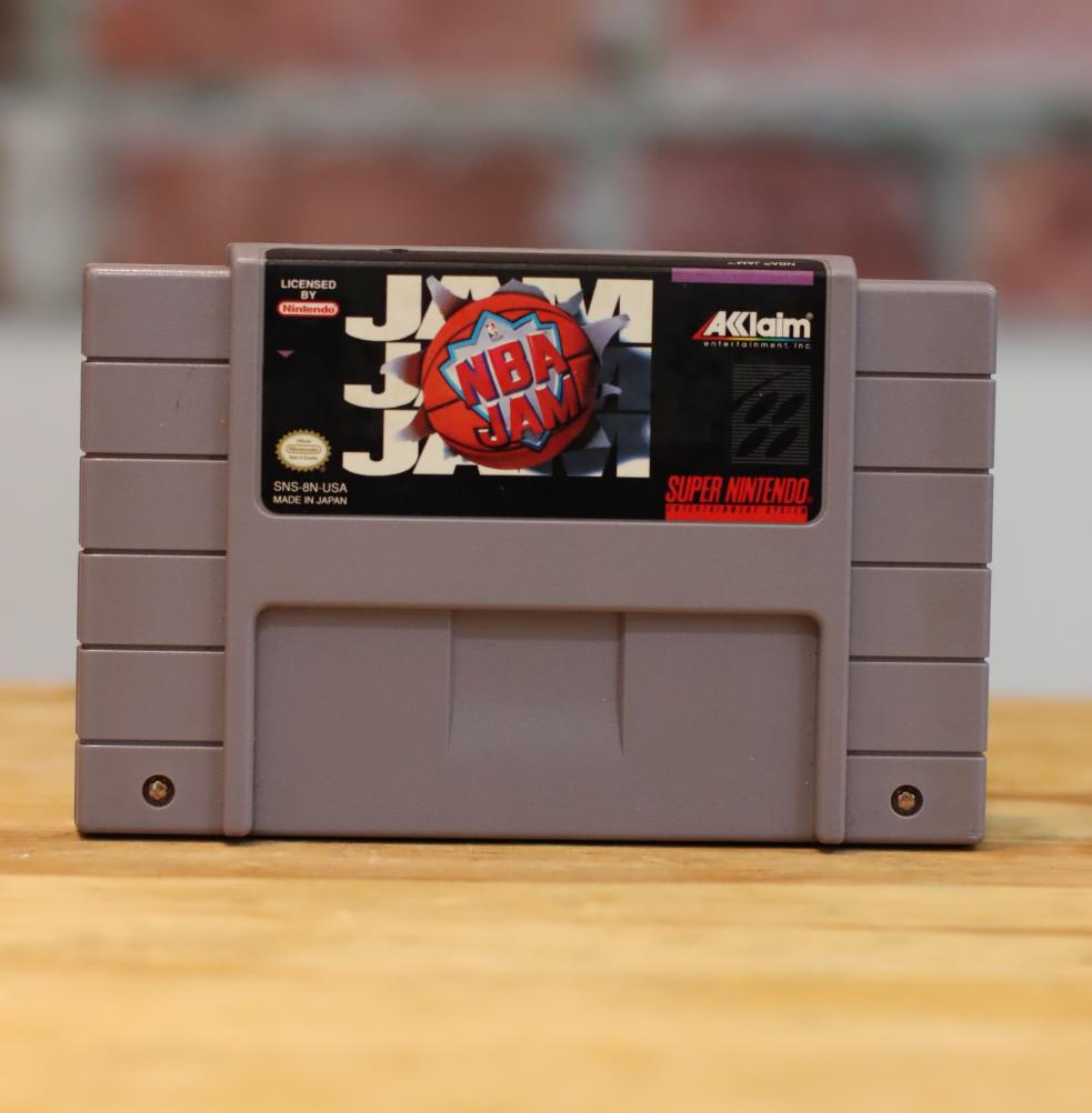 NBA Jam Basketball Original SNES Super Nintendo Video Game Tested