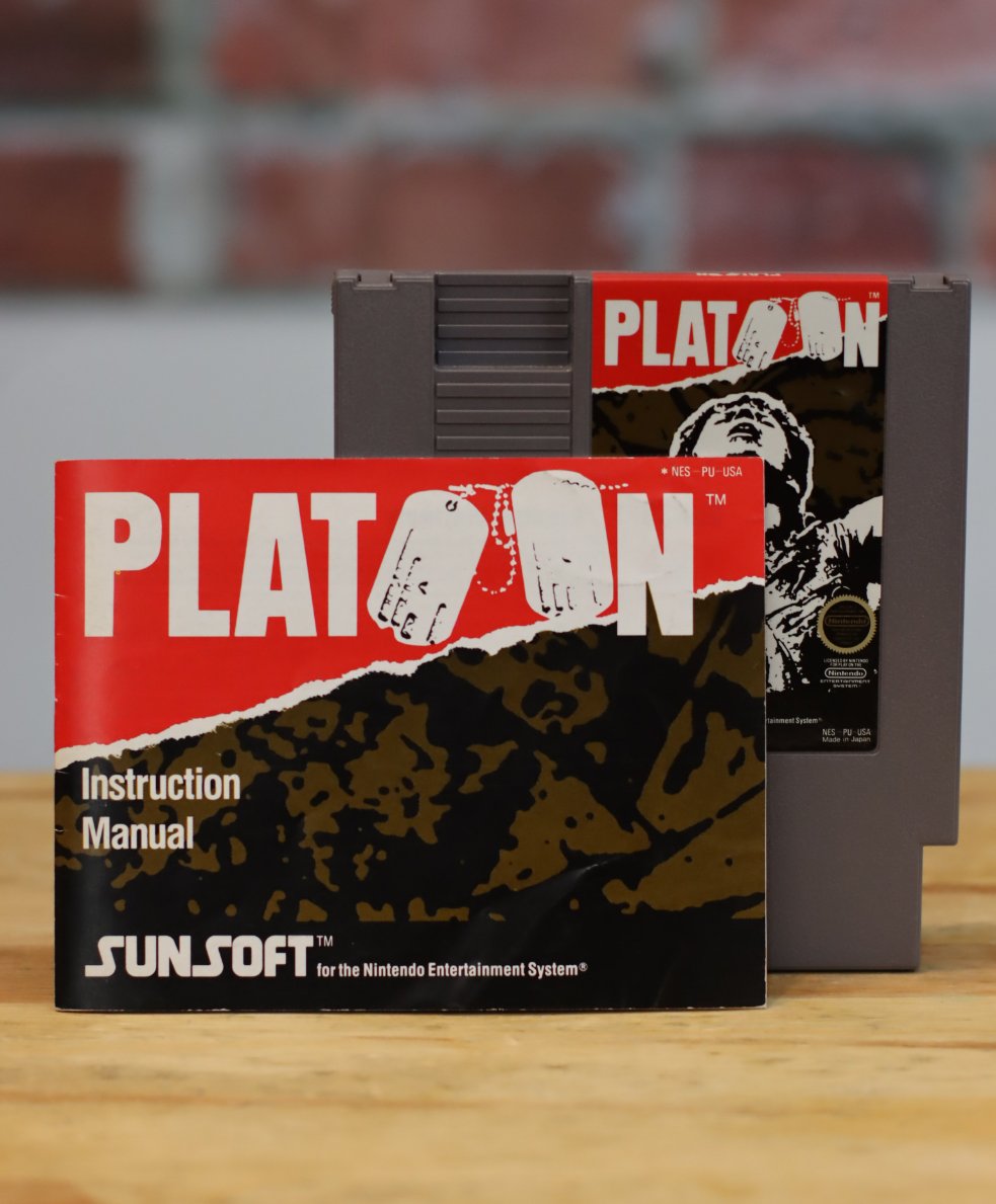 Platoon Original NES Nintendo Video Game Tested