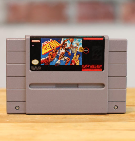 NCAA Basketball Original SNES Super Nintendo Video Game Tested