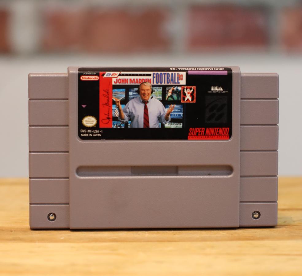 John Madden NFL Football Original SNES Super Nintendo Video Game Tested