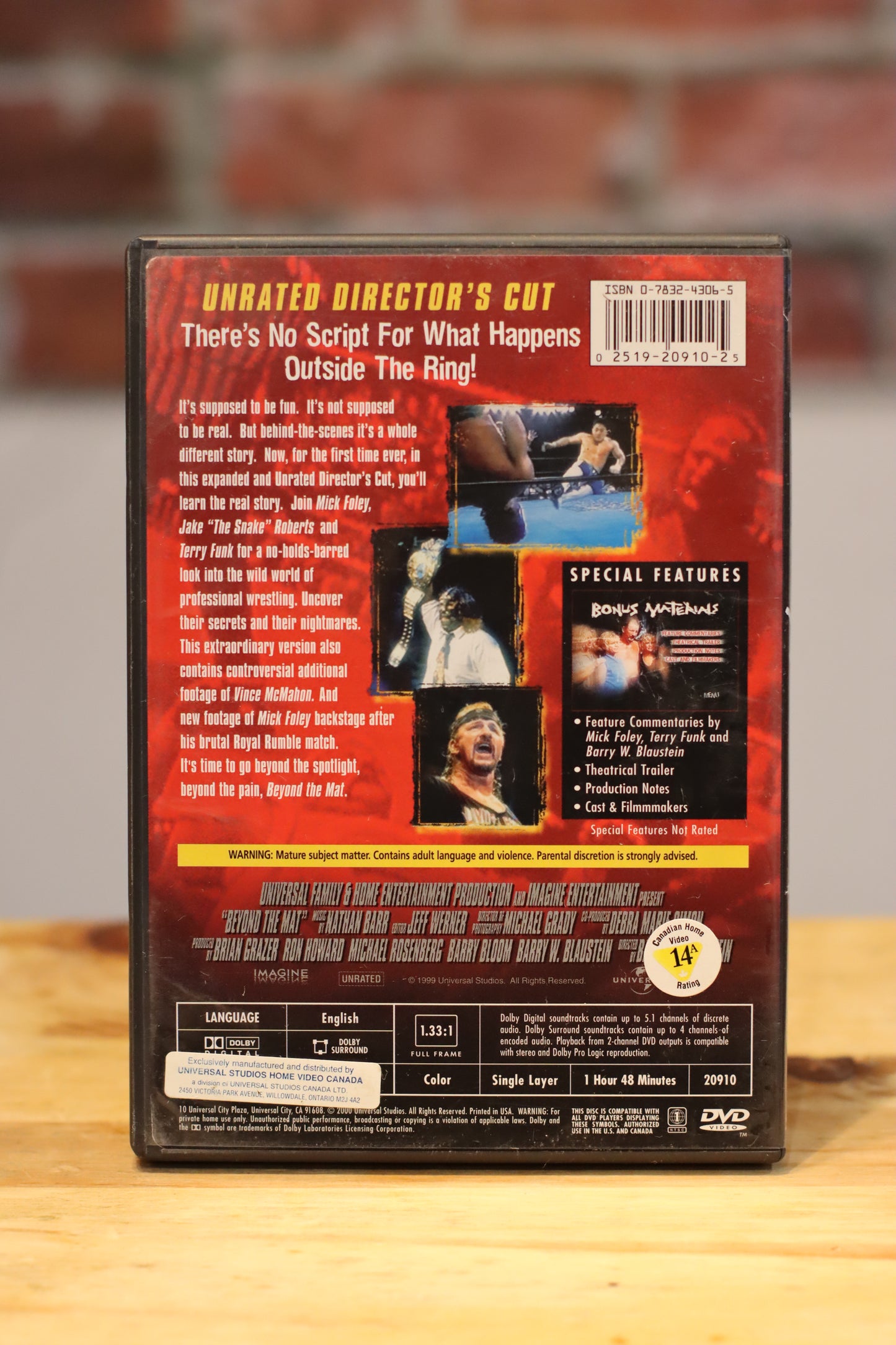 Beyond The Mat Wrestling Movie Documentary DVD