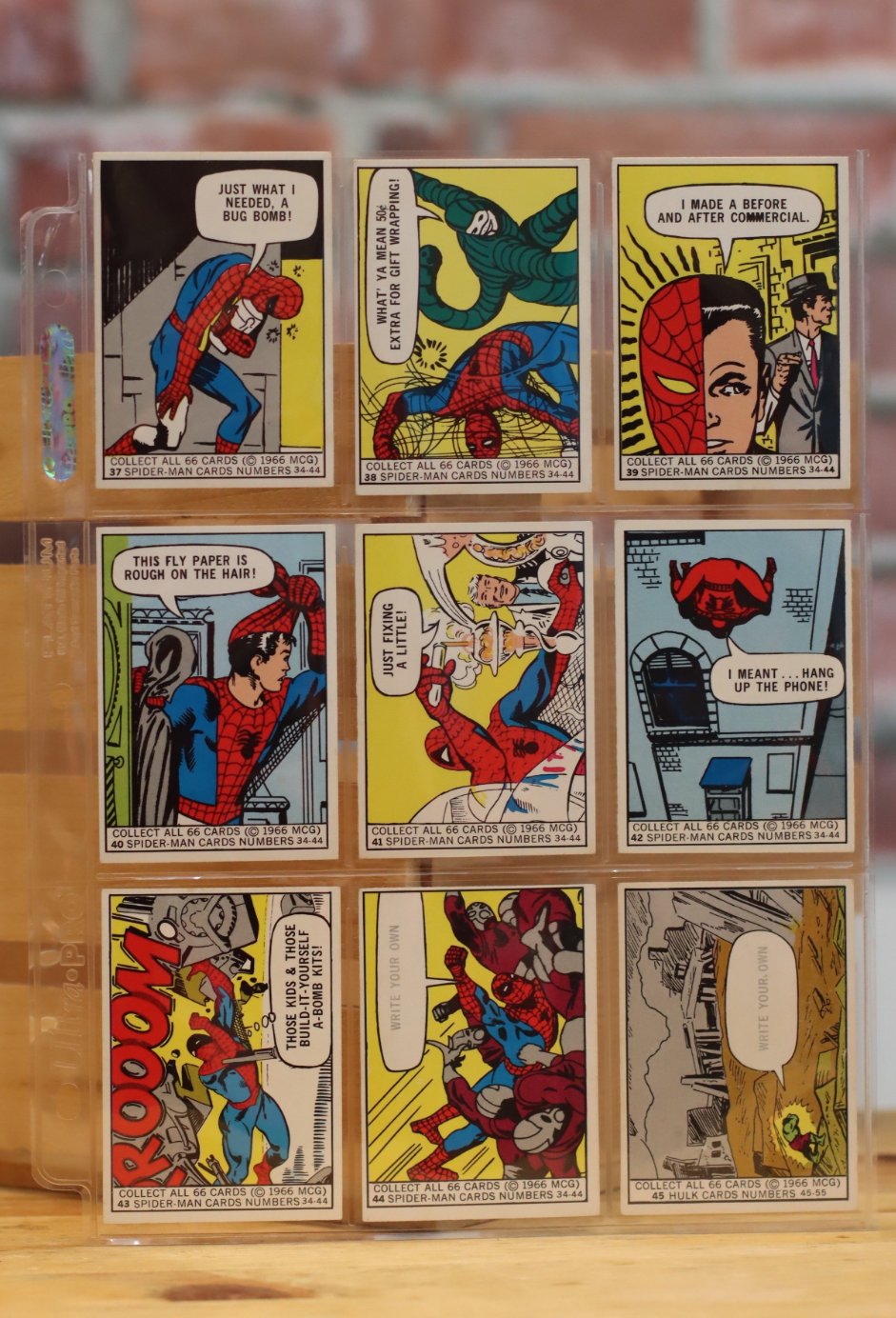 1966 Donruss Marvel Comic Trading Cards Complete Set (66 Cards)