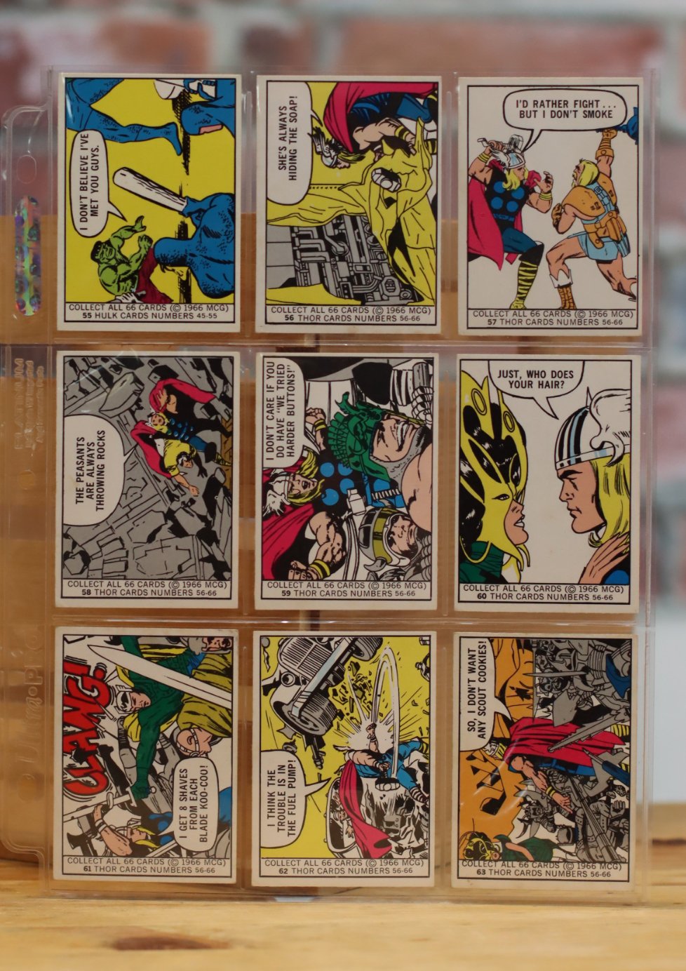 1966 Donruss Marvel Comic Trading Cards Complete Set (66 Cards)