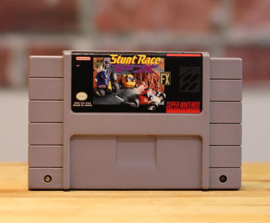 Stunt Race FX Original SNES Super Nintendo Video Game Tested