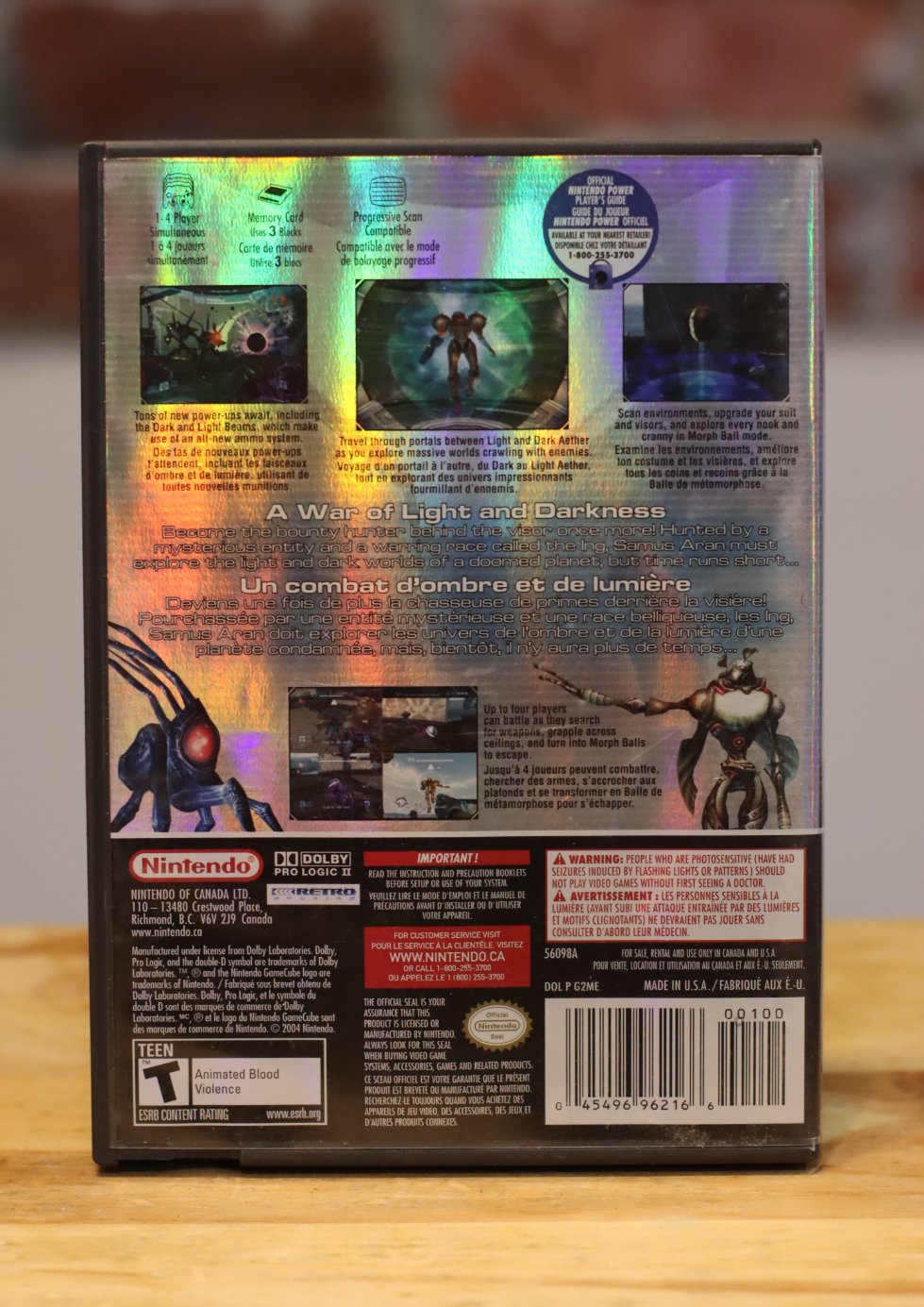 Metroid: Prime 2 Echoes Original Nintendo Game Cube Video Game Complete