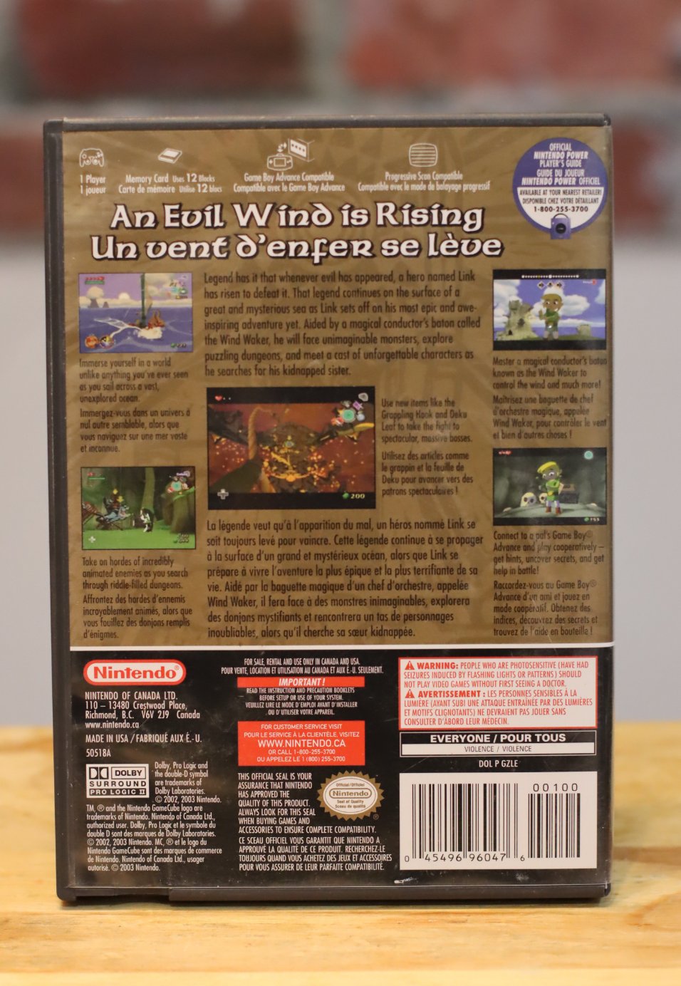 Legend Of Zelda: The Wind Waker Original Nintendo Game Cube Video Game Complete