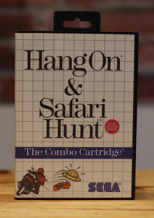 Hang On & Safari Hunt Original SEGA Master System Complete