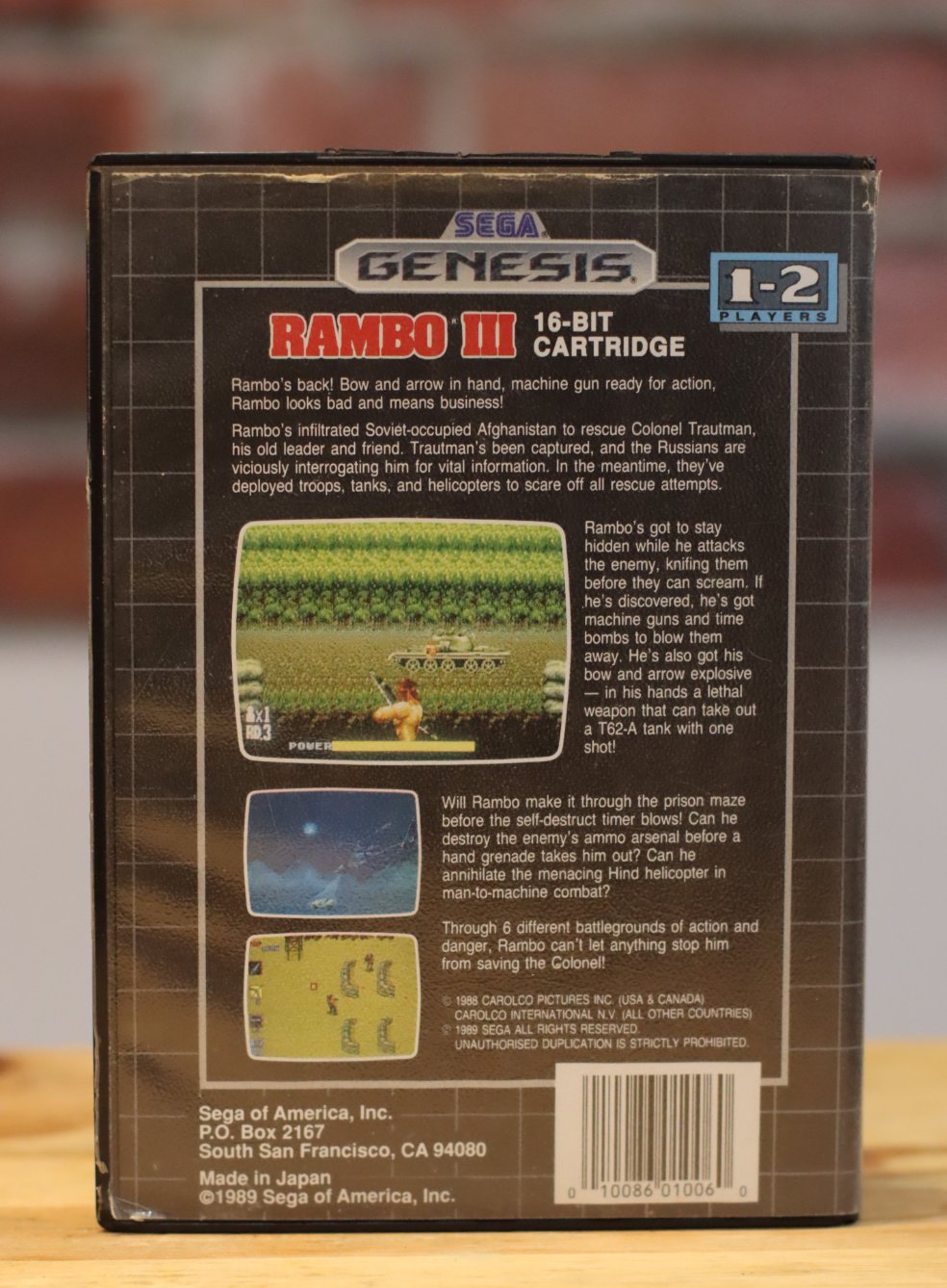 Rambo III Original SEGA Genesis Video Game Complete