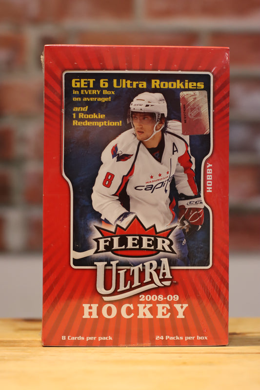 2008/09 Fleer Ultra Hockey Cards Factory Sealed Hobby Wax Box (24 Packs)