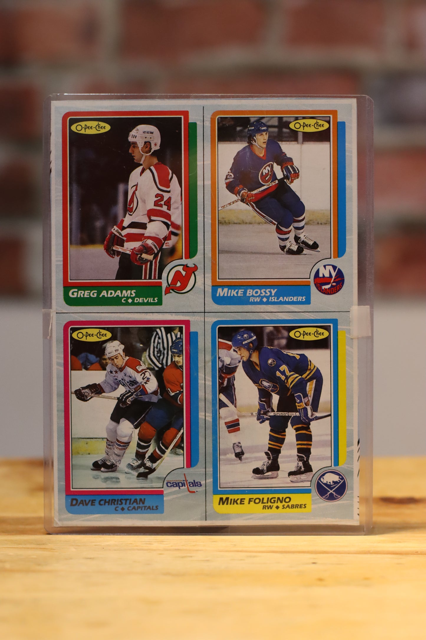 1986/87 OPC O-Pee-Chee Hockey Cards Wax Box Bottom Complete Set (4)