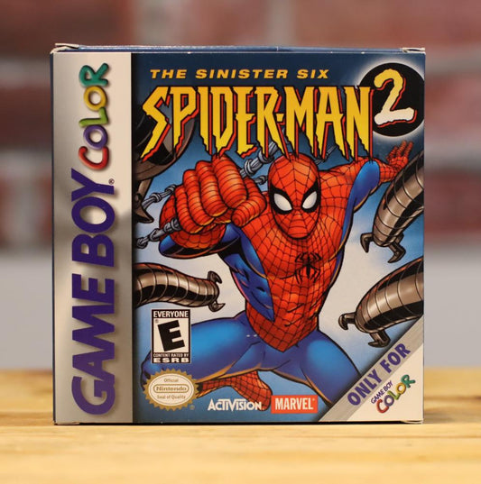 Sinister Six Spider-Man 2 Original Nintendo Gameboy Color Video Complete
