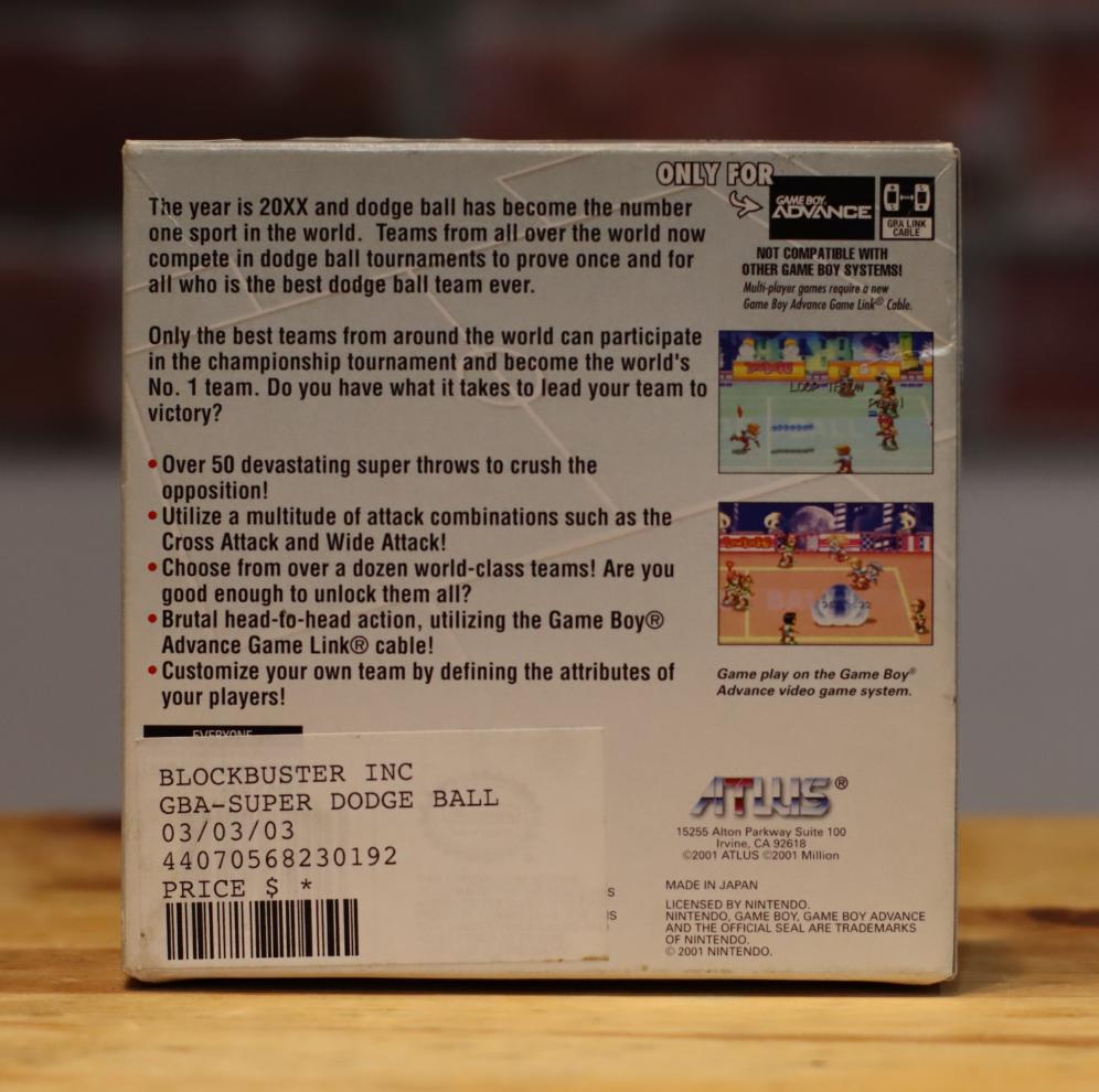 Super Dodge Ball Original Nintendo Gameboy Advance Video Game Complete