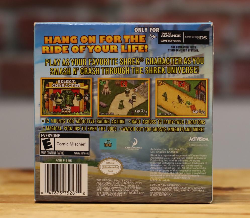 Shrek Smash 'N Crash Racing Original Nintendo Gameboy Advance Video Game Complete