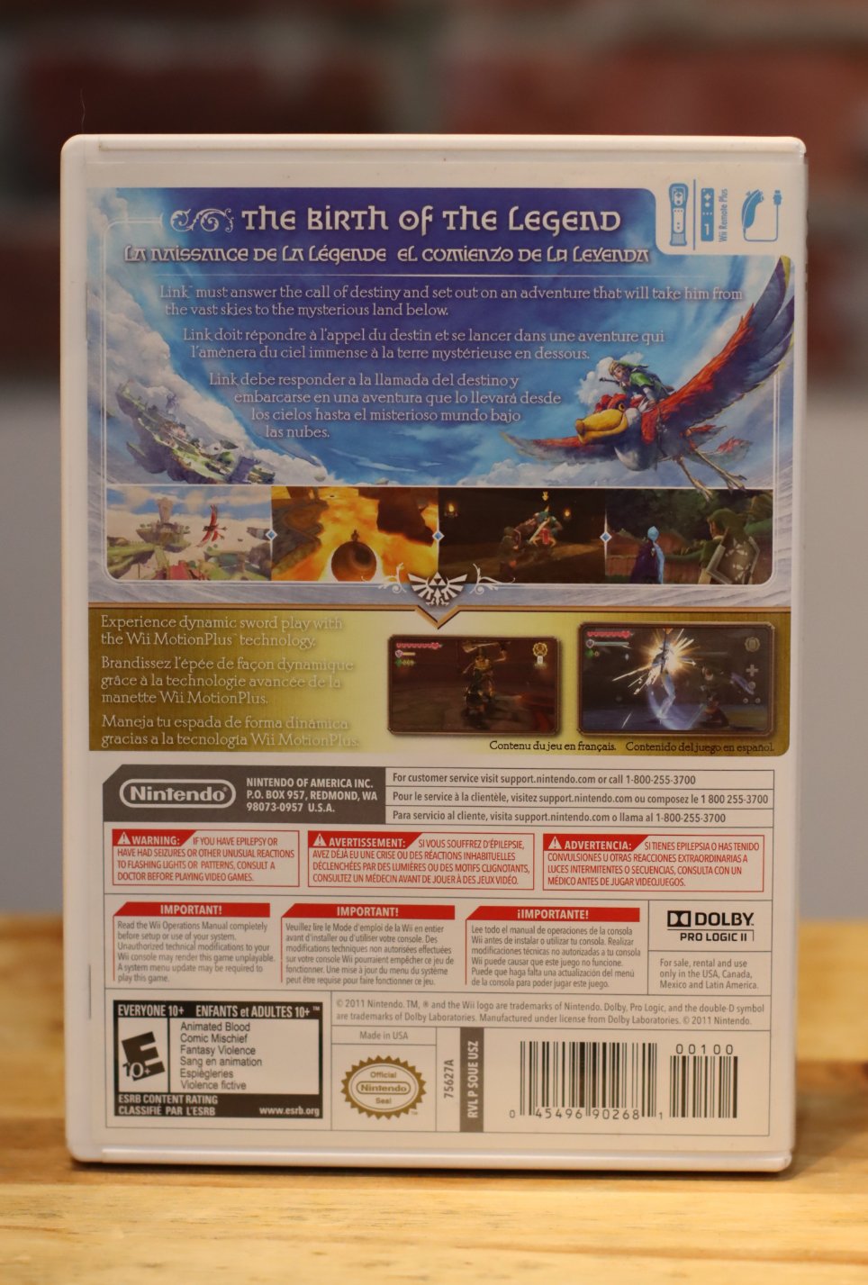 Legend Of Zelda: Skyward Sword Original Nintendo Wii Video Game Complete