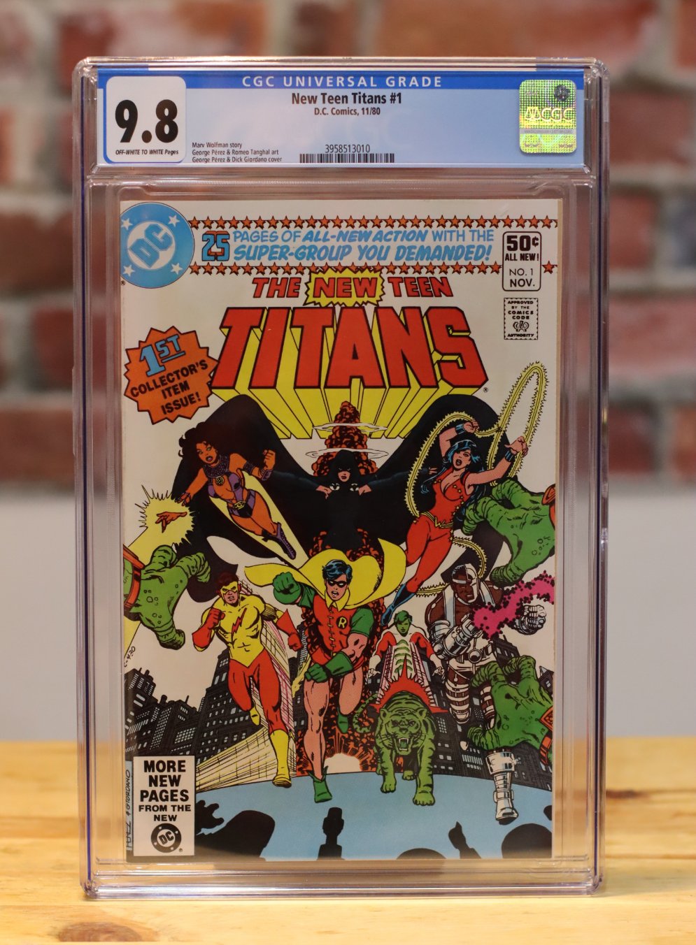 The New Teen Titans #1 Graded Comic Book (DC Comics 1980) CGC 9.8