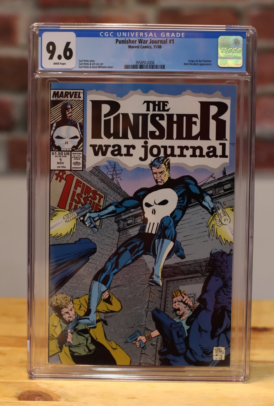 The Punisher War Journal #1 Graded Comic Book (Marvel Comics 1988) CGC 9.6