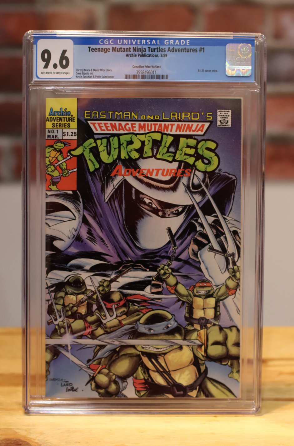TMNT: Teenage Mutant Ninja Turtles Adventures #1 (Archie Publications 1989) CGC 9.6