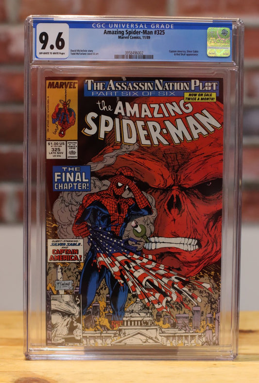 Amazing Spider-Man #325 Red Skull Graded Comic Book (Marvel Comics 1989) CGC 9.6