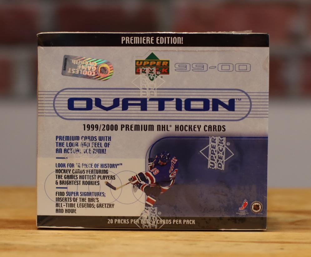 1999/2000 Upper Deck Ovation Hockey Cards Factory Sealed Hobby Wax Box (20 Packs)