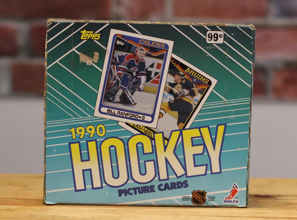 1990/91 Topps Hockey Cards Cello Fat Packs Hobby Wax Box (24 Packs)