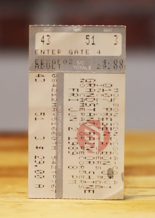 Bon Jovi 1989 Toronto Exhibition Grand Stand Original Vintage Concert Ticket Stub