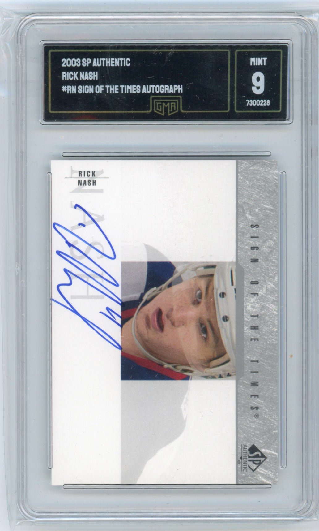 2003 SP Authentic Rick Nash #RN Sign Of The Times Autograph GMA 9